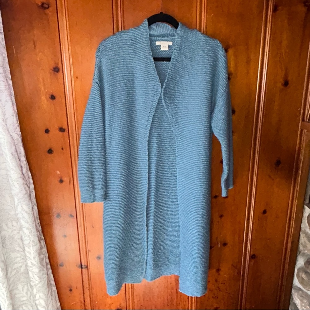 ARIAT blue knit duster cardigan MEDIUM